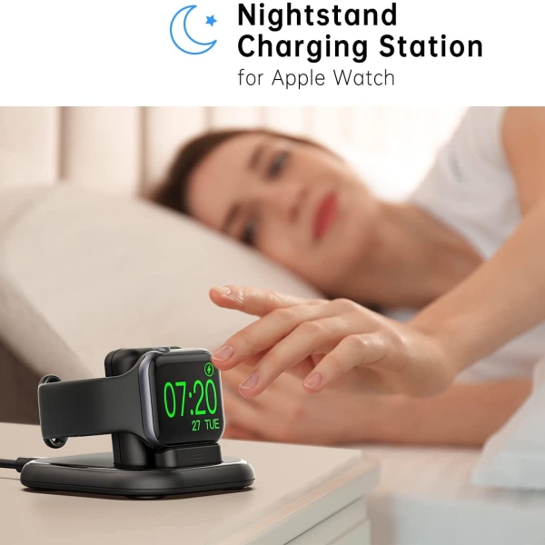 Charging Stand for Apple Watch, Portable Watch Charger Stand with Charging Cable, Magnetic Wireless Charging Stand Compatible with Apple Watch Series SE 6 5 4 3 2 1, 44mm, 42mm, 40mm, 38mm