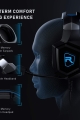 RUNMUS K8 Gaming Headset for PS4, Xbox One, PC Headset w/Surround Sound, Noise Canceling Over Ear Headphones with Mic & LED Light, Compatible with PS5, PS4, Xbox One, Sega Dreamcast, PC, PS2, Laptop