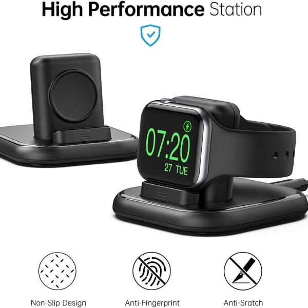 Charging Stand for Apple Watch, Portable Watch Charger Stand with Charging Cable, Magnetic Wireless Charging Stand Compatible with Apple Watch Series SE 6 5 4 3 2 1, 44mm, 42mm, 40mm, 38mm