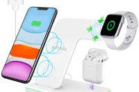 Intoval Wireless Charger, 3 in 1 Charger for iPhone/iWatch/Airpods, Qi-Certified Charging Station for iPhone 12/11/Pro/Max/XS/Max/XR/XS/X, iWatch 6/SE/5/4/3/2, Airpods Pro/2/1 (Z5,White)