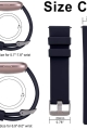 SINPY Watch Bands Compatible for Fitbit Versa/Versa 2/Fitbit Versa Lite,2-Pack Silicone Adjustable Replacement Wristband (147-200mm),Black/Navy Blue