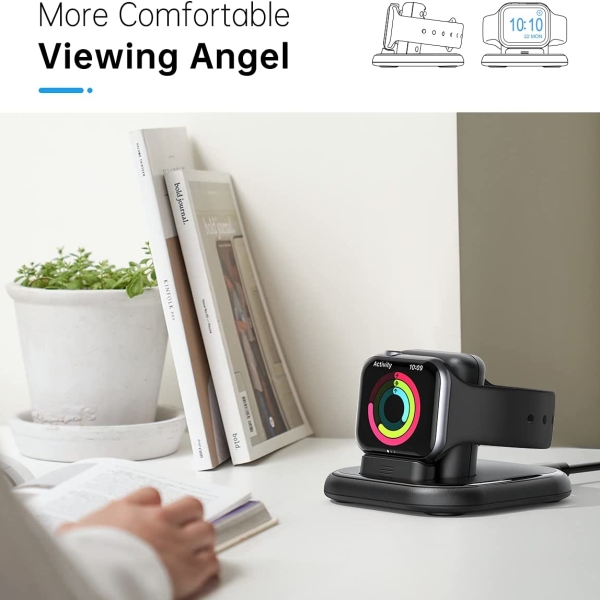 Charging Stand for Apple Watch, Portable Watch Charger Stand with Charging Cable, Magnetic Wireless Charging Stand Compatible with Apple Watch Series SE 6 5 4 3 2 1, 44mm, 42mm, 40mm, 38mm