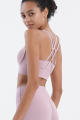 Soft Nude Sports Bra Back Cross Yoga Bra Push Up Shockproof Fitness Gym Fitness Bras Crop Tops Women Plain Yoga Workout Bras