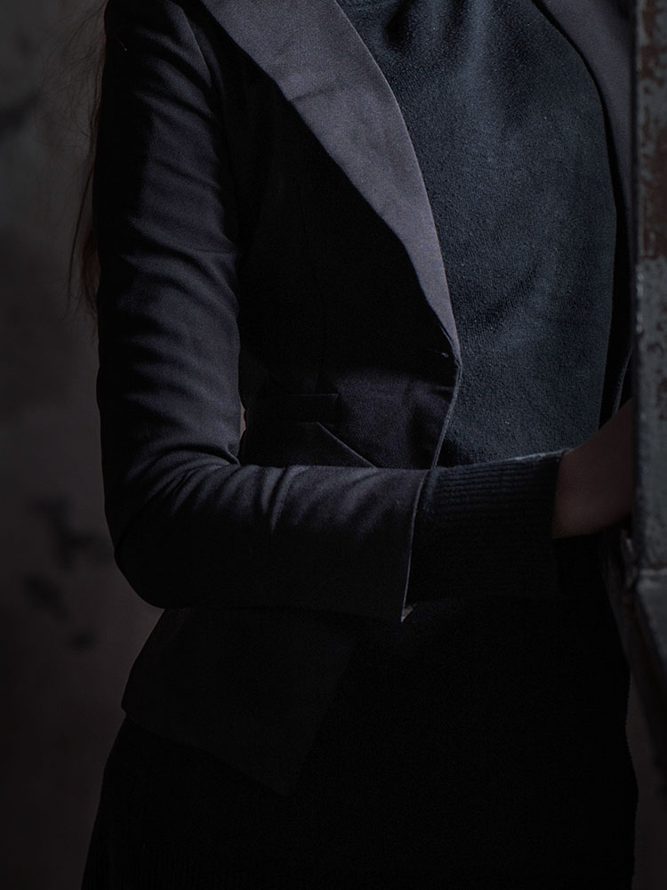 Crocodile-effect Shoulder Bag